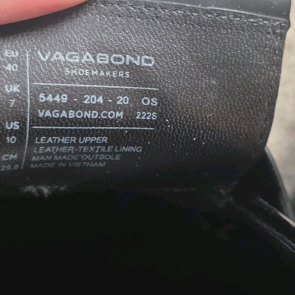 Vagabond Shoemakers Tassel Platform Loafers Size 10 Black Leather Chunky Retro - Picture 8 of 12